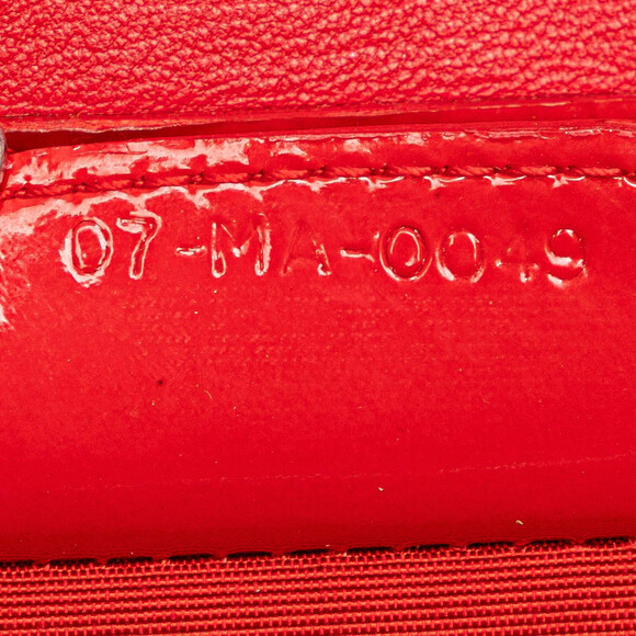 Auth Dior Patent Cannage Rendezvous Red #163370D93B - Picture 6 of 8